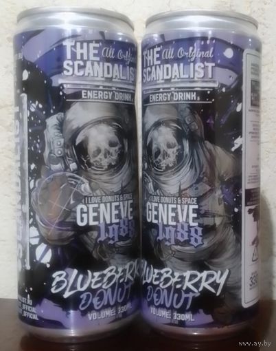 Банка от энергетика THE SCANDALIST GENEVE 1988 Blueberry Donut 330ml (ОБМЕН/ПРОДАЖА/ТОРГ) 1лот=1шт