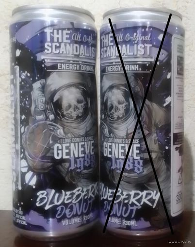 Банка от энергетика THE SCANDALIST GENEVE 1988 Blueberry Donut 330ml (ОБМЕН/ПРОДАЖА/ТОРГ) 1лот=1шт