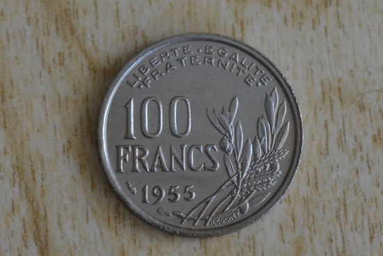 Франция 100 франков 1955 с 1 руб