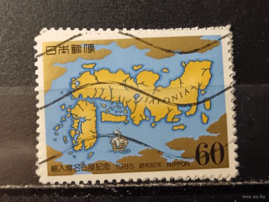 Япония, 1985. Карта Японии, 16 век