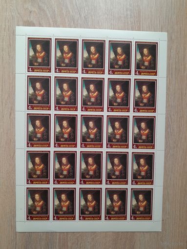 Лист 1987 г. Европейская живопись. " Женский портрет " 4 к.