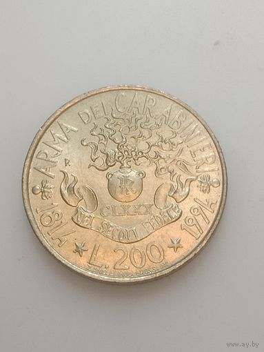 Италия 200 лир 1994 года .
