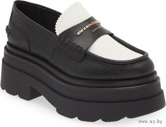 Alexander Wang кожаные лоферы на платформе Carter Platform Lug Sole Loafer размер US6/EU36