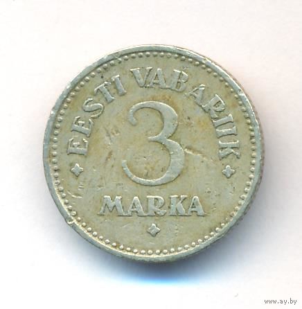 Эстония 3 марки 1925 г. Ni/Br