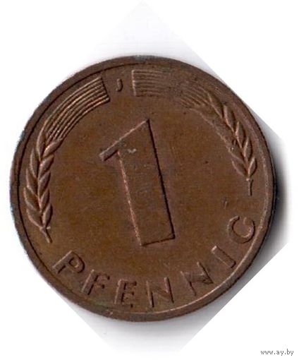 Германия. 1 пфенниг. 1950 J