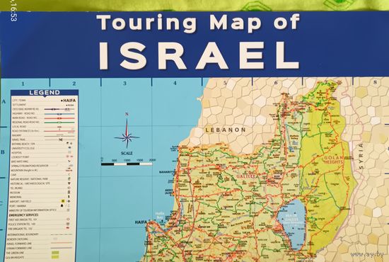 Карта Израиля.