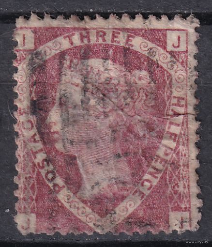 59.Br. Великобритания. Виктория. Стандарт. 3 1/2P. 1870 г. Mi.#37. Plate 3.