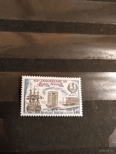1981 Франция 150 летие военно-морской школе корабль флот чистая клей MNH** выпускалась одиночкой (2-11)