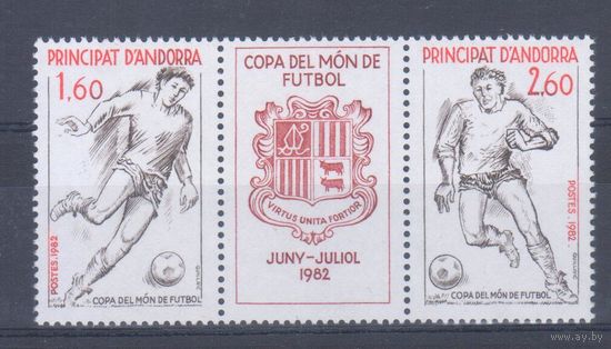 [347] Андорра французская 1982. Спорт.Футбол.Чемпионат мира. СЕРИЯ MNH