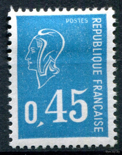 Франция - 1971г. - стандартный выпуск, Марианна, 0,45 Fr - 1 марка - полная серия, MH [Mi 1738]. #2-Fr-43-A-1