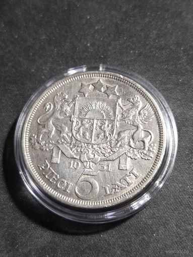 Латвия 5 лат 1931