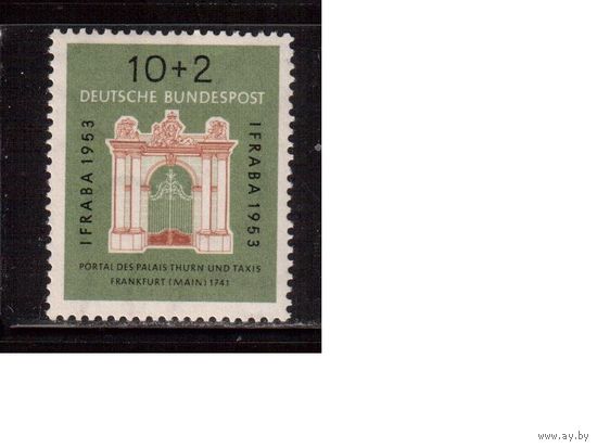 Германия(ФРГ)-1953,(Мих.171) , * (след от накл.), Филвыставка