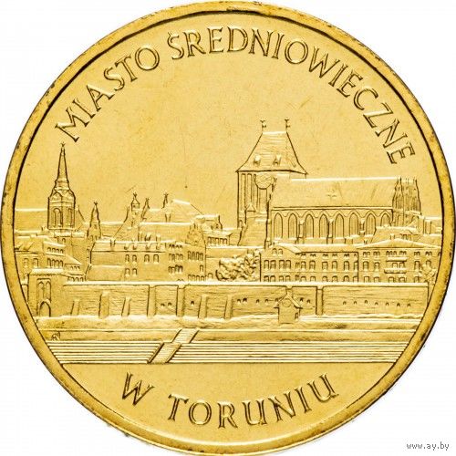 Польша 2 злотых, 2007 Памятники Польши - Средневековое место в Торуне UNC