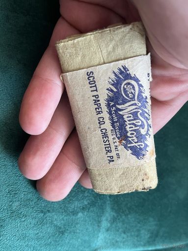Мега редкость.Туалетная бумага Waldorf времен Второй мировой войны, US K Ration, оригинал.