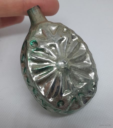 Ёлочная игрушка ромашковое Поле, стекло. СССР