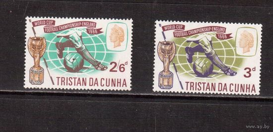 Тристан-да-Кунья-1966,(Мих.100-101), ** , Спорт, футбол, ЧМ-1966,