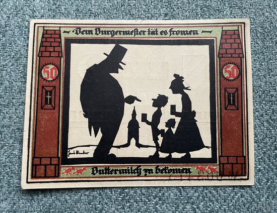 Германия Нотгельд Glauchau (Saxony) 50 пфеннигов 1921 год # 003416