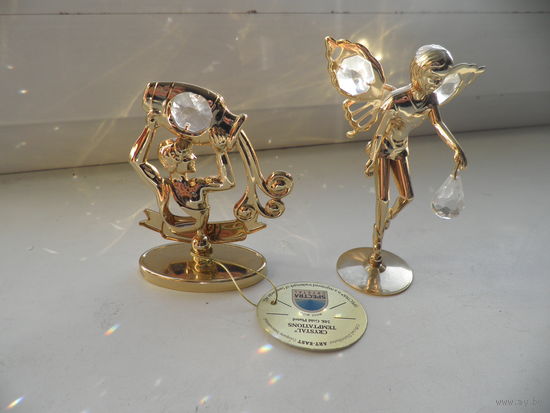 Статуэтки со стразами Swarovski(Сваровски).С рубля.