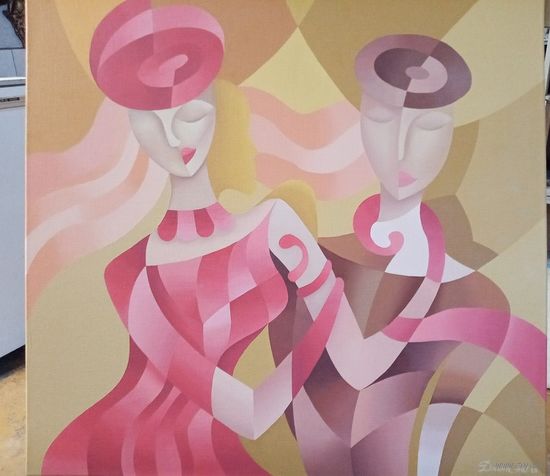 Dasha Art "Влюбленные", 80х80см. х.м.