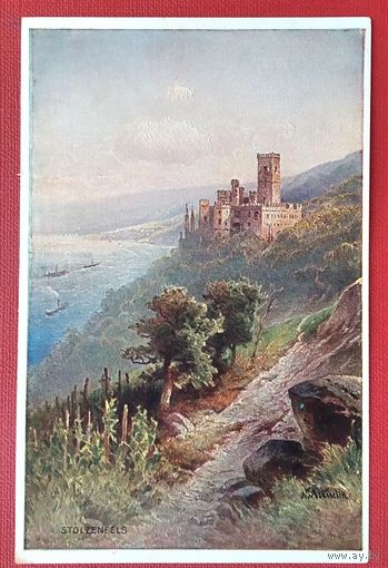 Старинная зарубежная открытка. Астудин Н. Картины Рейна. Чистая