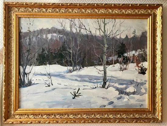 Жолток В.К " Март",1960 г. Холст, масло. Размер 54,5х77 см.