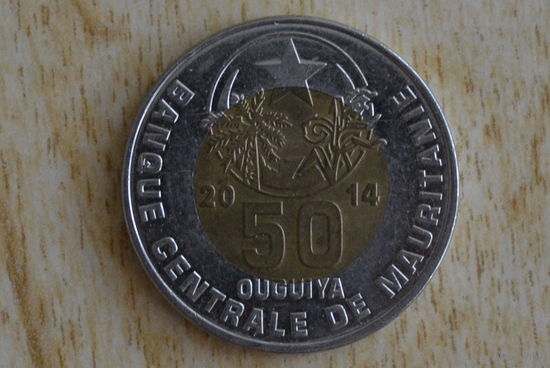 Мавритания 50 угий 2014