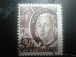 Германия 1948 Вюртемберг фр. зона поэт