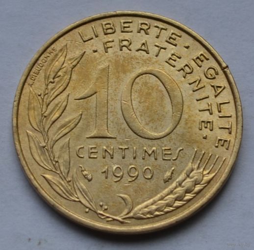 Франция, 10 сантимов 1990 г.