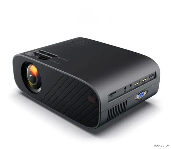 Проектор с экраном холстом 100" домашний кинотеатр диафильм Everycom Pro Max M7