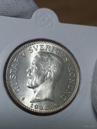 2 кроны Швеция 1938 UNC