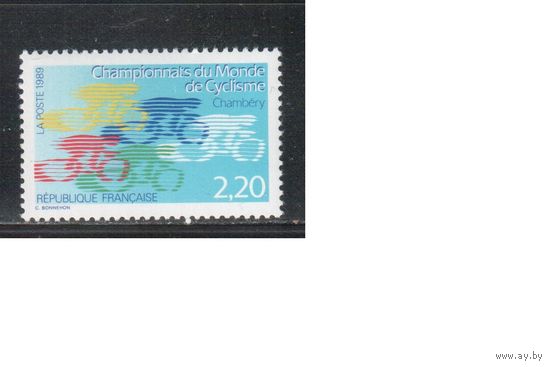 Франция-1987 (Мих.2721) , ** , Спорт, Велоспорт ,Велосипеды, (одиночка)
