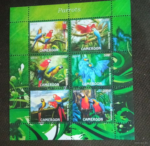 СЕРИЯ Блоков птицы  фауна MNH