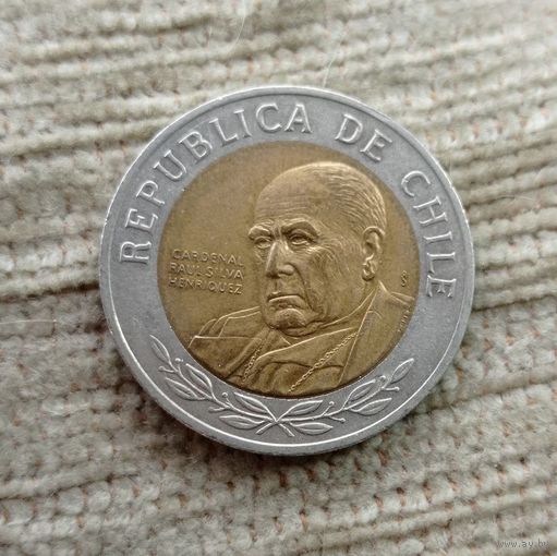 Werty71 Чили 500 песо 2008 биметалл