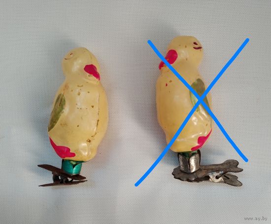 Ёлочная игрушка Уточка на прищепке