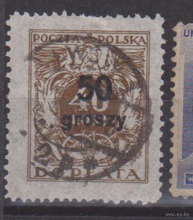 Герб Польша 1934 год лот 6 С НАДПЕЧАТКОЙ