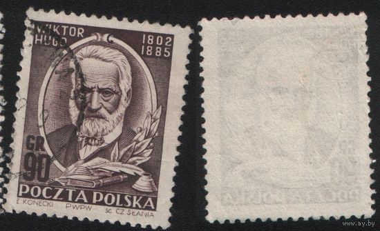 Польша (Mi)PL774 памятная 90 грош 1952 год сер.(-) - 150 лет рождения Виктора Гюго  (CTO) (a1-01 ТОРГ/ВАША ЦЕНА