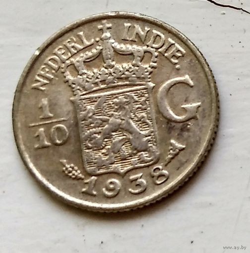Голландская Ост-Индия 1/10 гульдена, 1938 1-7-7