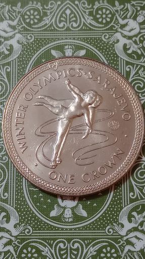 Мэн 1 крона 1984 олимпийские игры Фигурное катание