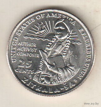 США квотер 2024 Выдающиеся Женщины Америки  Зиткала-Ша двор D