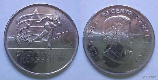 Канада, 25 центов 2009 (Синди Классен - шестикратный призёр Олимпийских игр)