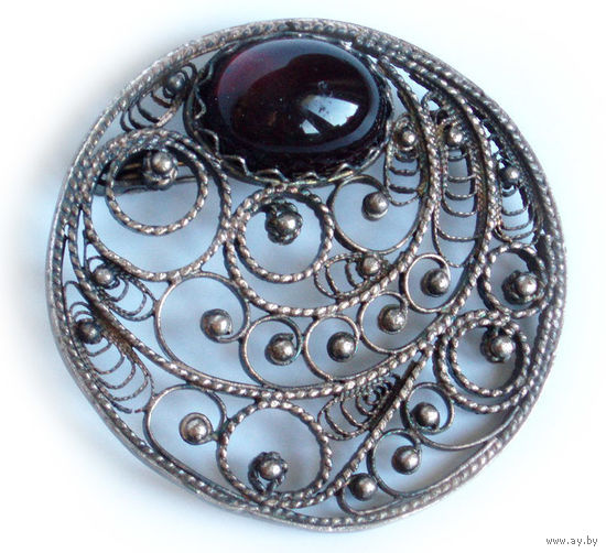 Брошь 1960-е годы СССР художественная скань