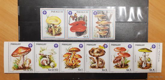 Парагвай. Флора. Грибы. 2 сцепки (9 марок) (985)