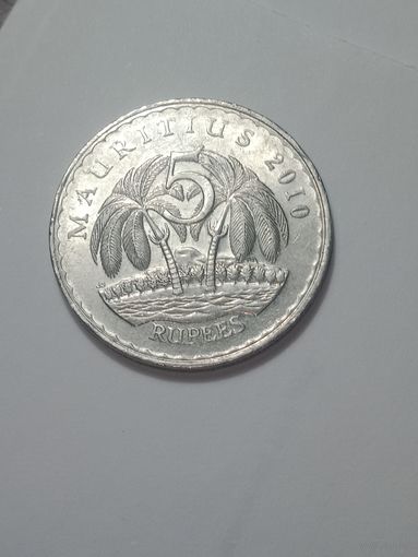 Маврикий 5 рупий 2010 года .