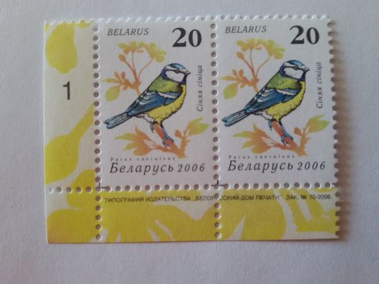 Беларусь. 2006. Девятый стандарт. Зак. 70-2006. Лист 6х7 (1). Пара с номером заказа (А048)