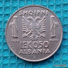 Албания 1/2 лек 1939 года. II Мировая война. Предложи свою цену или обмен!