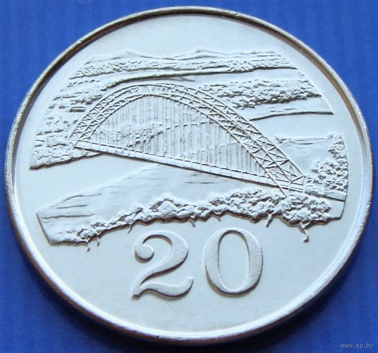 Зимбабве. 20 центов 2002 год  KM#4а
