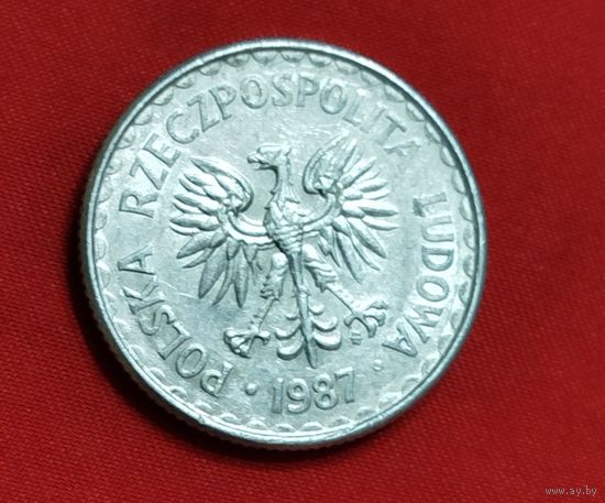 Польша 1 злотый, 1987