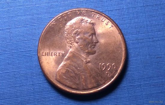 1 цент 1990 D. США.
