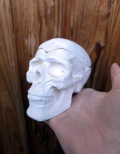 Лот С 1 РУБЛЯ, без МЦ! много лотов! Гипсовая шкатулка череп небольшая под декор роспись