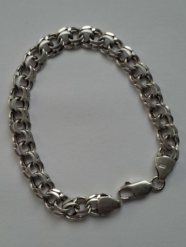 Браслет серебро 925, длина 18.4 см, вес 11,3 г